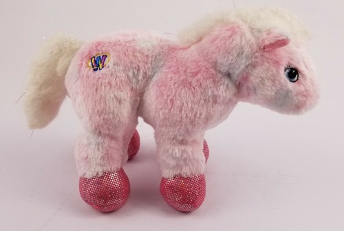 Webkinz Pink plush pony glitter in mane and tail 9" no tag mane trimmed - Picture 3 of 4