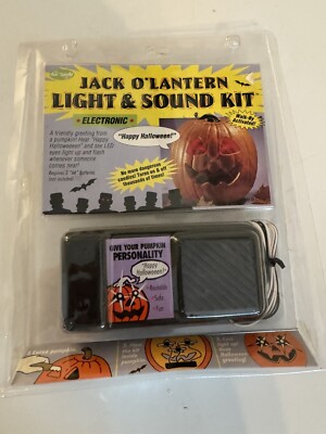 Electronic Jack O Lantern Light & Sound Kit Vintage Fun World New Pumpkin Horror