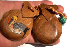 Wood Mexican Bullfighter Finger Clappers Noisemakers