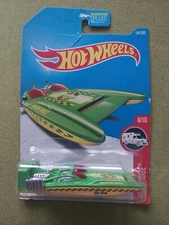 2017 Hot Wheels #184 HW Rescue 8/10 H2GO Green/Yellow w/Green MW Spoke Wheels