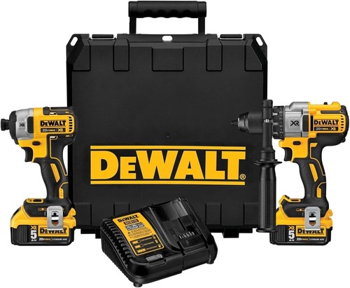 DEWALT 20V MAX Hammer Drill, Impact Driver Kit 2 Batteries, Charger DCK299M2 - Picture 18 of 22