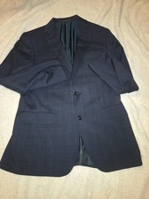 Pal Zileri Suit Mens 4o RBlue/Blk Glen CheckWindow plaid 100 Wool