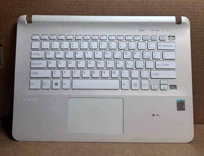 Genuine Sony SVF142 SVF143 SVF142C29 SVF143B1 US white Palmrest keyboard
