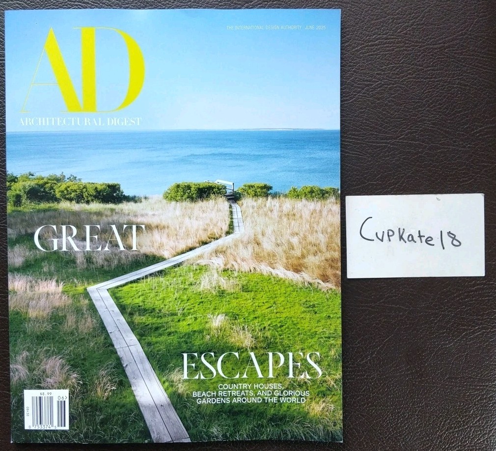 Architectural Digest Magazine June 2025 Great Escapes NEW AD