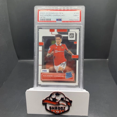 2022-23 Panini Donruss Rated Optic Alejandro Garnacho #199 PSA 9 MINT Rookie RC