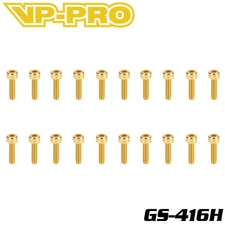 VP-PRO GS-416H 4mmx16mm Gold Alloy Steel Hex Socket Head Screws (20) RC Car Part