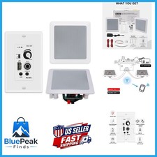 Herdio 5.25 Inch Bluetooth Ceiling Speakers Wall Mount Control Amplifier
