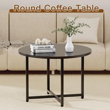 Round Coffee Table, Small Coffee Tables for Living Room, Wood Coffee Table
