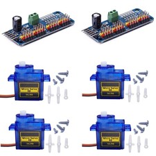 2Pack PCA9685 16 Channel 12-Bit PWM Servo Motor Driver IIC Module with 4Pack ...