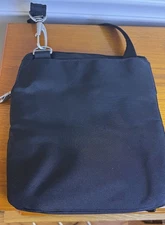 TRAVELON Anti-Theft RFID Black Crossbody Purse Bag Unisex Multiple Zippers