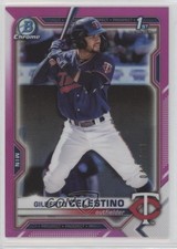 2021 Bowman Chrome Prospects Fuchsia Refractor 45/199 Gilberto Celestino 0s55