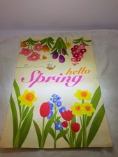 Hello Spring Garden Flag Spring Summer Garden Flag 12 x 18 Inch Burlap