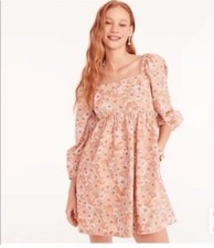 J.CREW Pink Floral Watercolor Dress Size 2