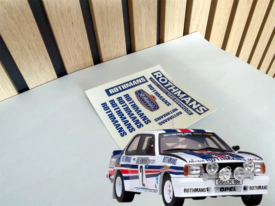 Décalcomanies 1/18 pour Opel Ascona 400 style Rothmans - Photo 1/1
