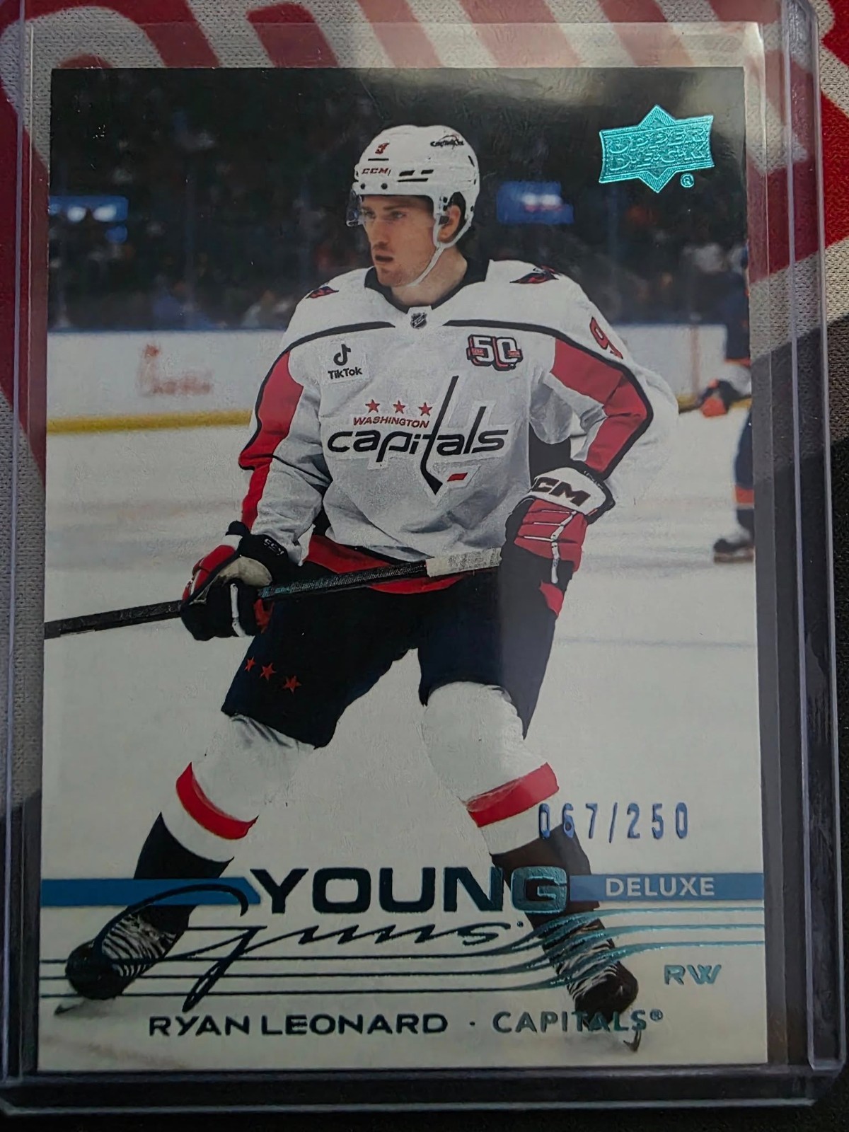 2025 UPPER DECK SERIES 1 #238 RYAN LEONARD DELUXE YOUNG GUNS RC ROOKIE /250