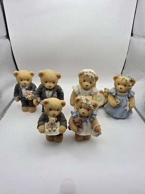 Cherished Teddies Wedding Bear Figurine Set Beccie Beaty Bride Groom Bridesmaids
