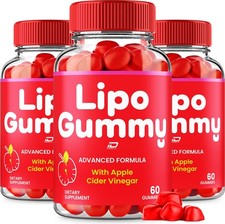 (3 Pack) Lipo Gummy ACV Gummies Supplement – LipoGummy ACV Gummy Natural Blend