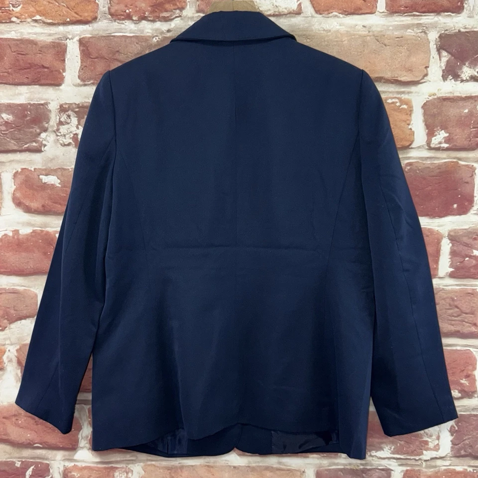 Blazer De Colección Appleseeds Mujer 14 Pequeño Azul Informal Carrera Trabajo Oficina Chaqueta Foto 4 de 4