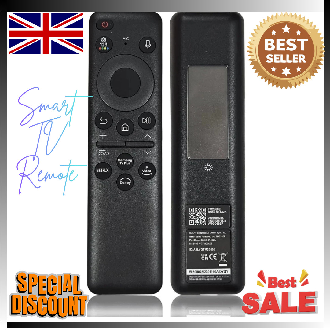 Per Samsung Smart TV Telecomando BN59-01432D Energia Solare 2023 TM2360E (Nuovo)