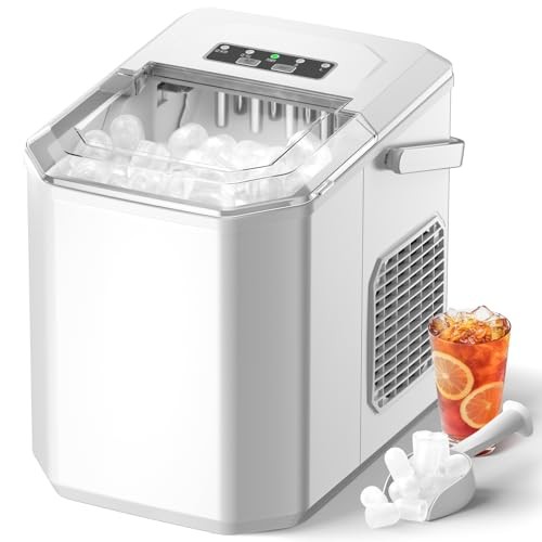 Acmeenjoy Macchina Ghiaccio 12kg/24h, Macchina del Ghiaccio Casa Autopulente, Ic