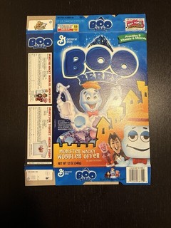 BOO BERRY General Mills 2003 (EMPTY) Cereal BOX w/Wacky Wobbler offer