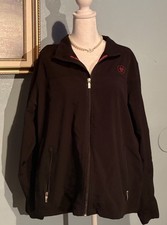 Ariat AriatTEK XXL Black Floral Embroidered Full Zip Jacket Zipped Pockets