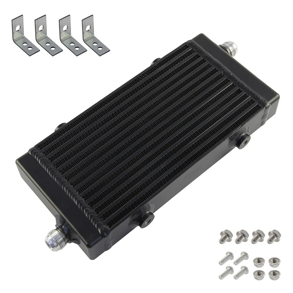 Universal AN10 Cross Flow Bar & Plate Oil Cooler Core:9.5"x5.5"x1.58" Black - Image 2 of 4