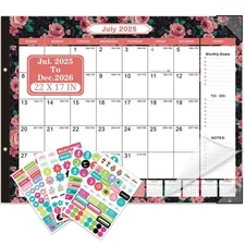 Desk Calendar 2025, Large 22''x17'' Desk Calendar 2025-2026, 18 Month Desktop...