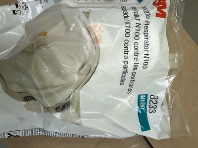 3M 8233 N100 Disposable Respirator Mask Case 20 each in each case 