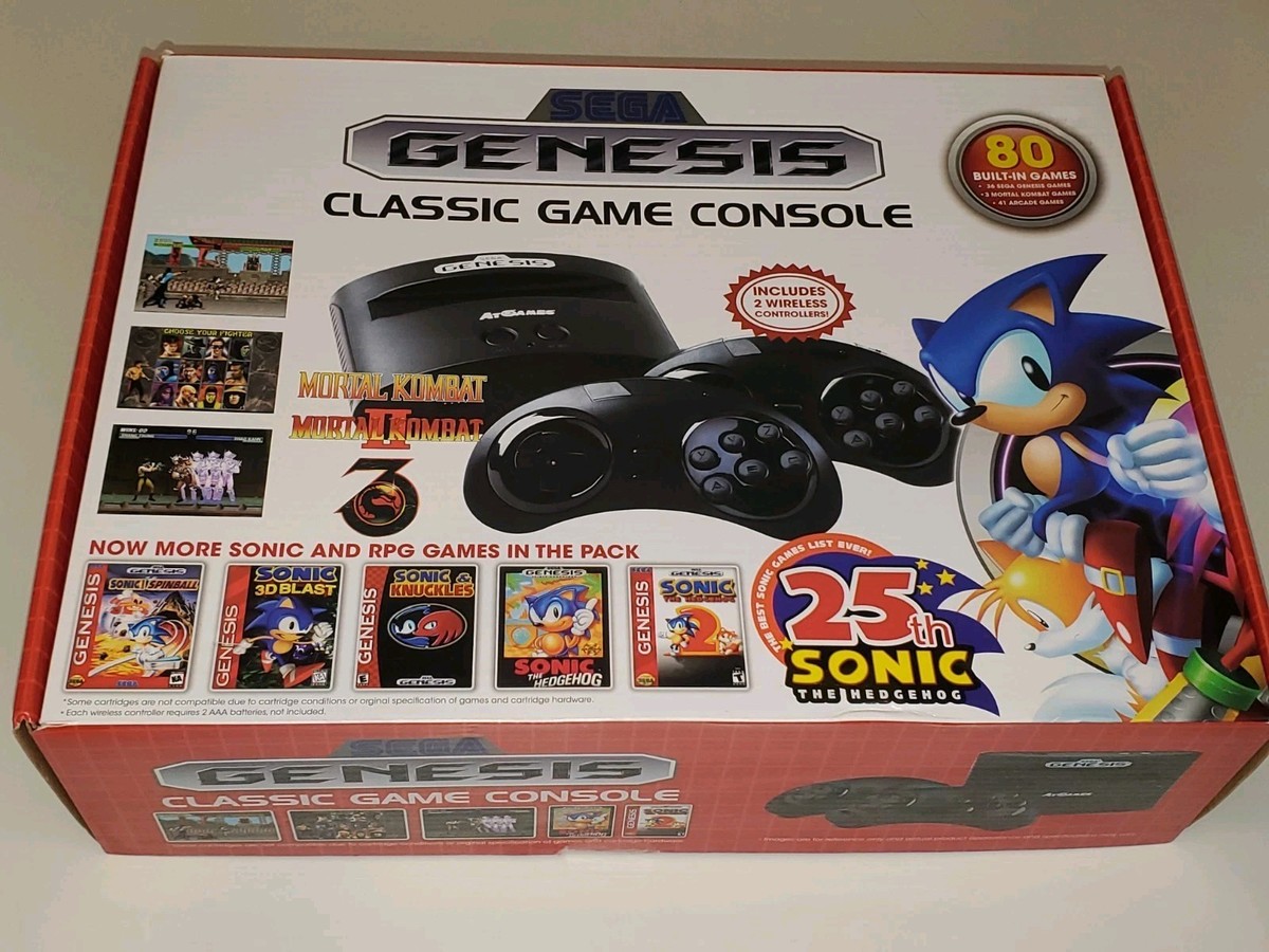 Sega Genesis Mini Classic Game System Sonic HedgeHog Mortal Kombat
