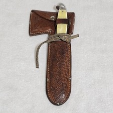 1930s Western Boulder CO Knife Axe Combo Pearl Handle No Cracks Pat USA RARE