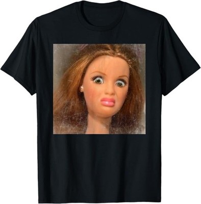 Funny Disgusting Doll face Meme T-Shirt