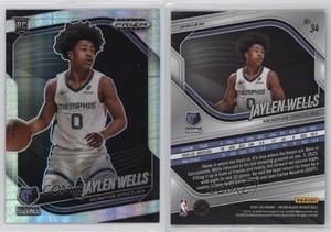 2024-25 Panini Prizm Black Hyper Prizm Jaylen Wells #34 Rookie RC