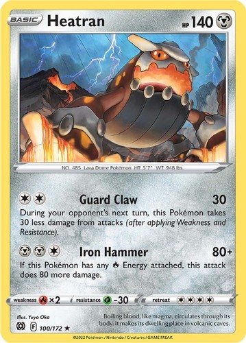 Pokemon Heatran [SWSH09: Brilliant Stars - 100/172] Reverse Holofoil
