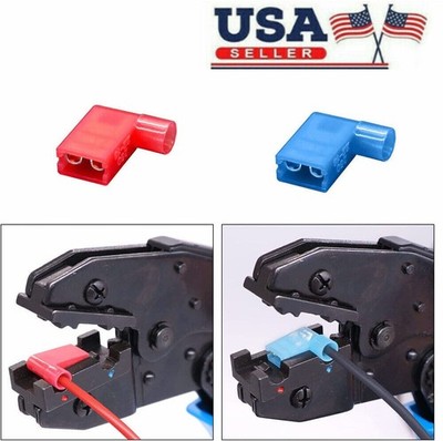 Nylon Flag Terminals Right Angle Connector Ratchet Terminals Crimp Crimper Wire