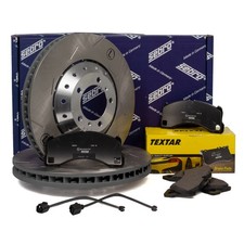 SEBRO Bremsscheiben + TEXTAR Beläge für PORSCHE PANAMERA 970 GTS Turbo / S vorne