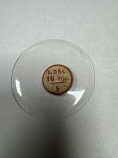 Vintage LD C Pocket Watch Mineral Crystal Round Domed 37.19mm 16 10/16 5 Clear