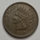 1898 Indian Head Cent Nice Chocolate Color AU Exact Coin Imaged #IND292