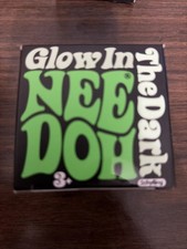 Nee Doh Teenie Groovy Glob GLOW IN THE DARK Squish Toy GREEN Authentic