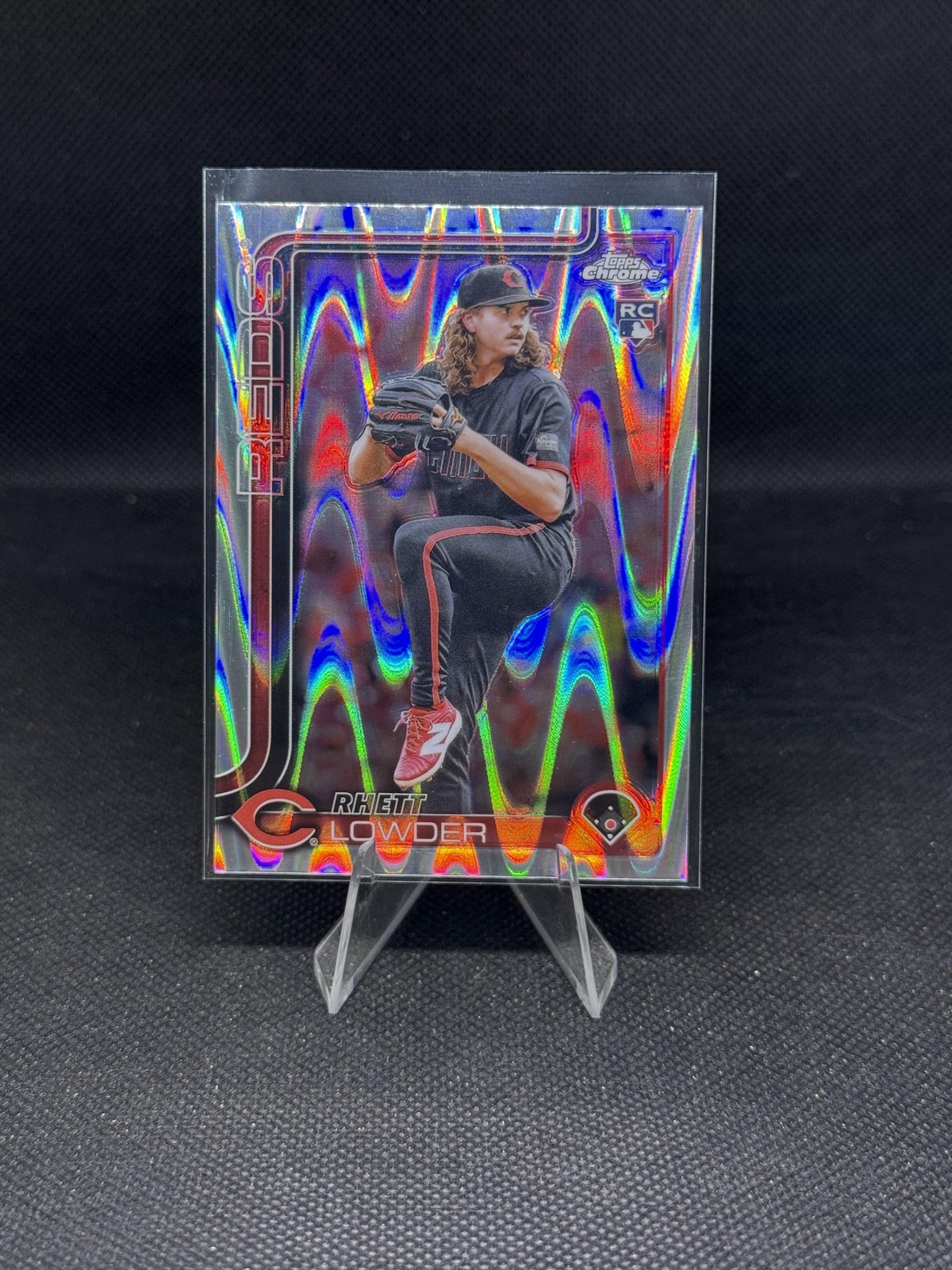 2025 Topps Chrome #147 Rhett Lowder Raywave Refractors