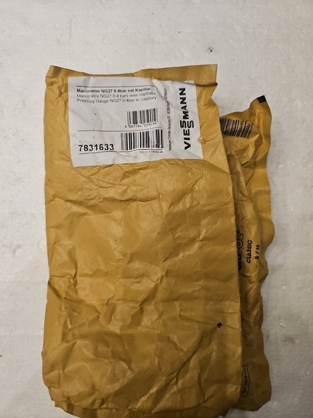 Viessmann 7831633 Manometer NG27 0-4 Bar Mit Kapillare - Neu-image