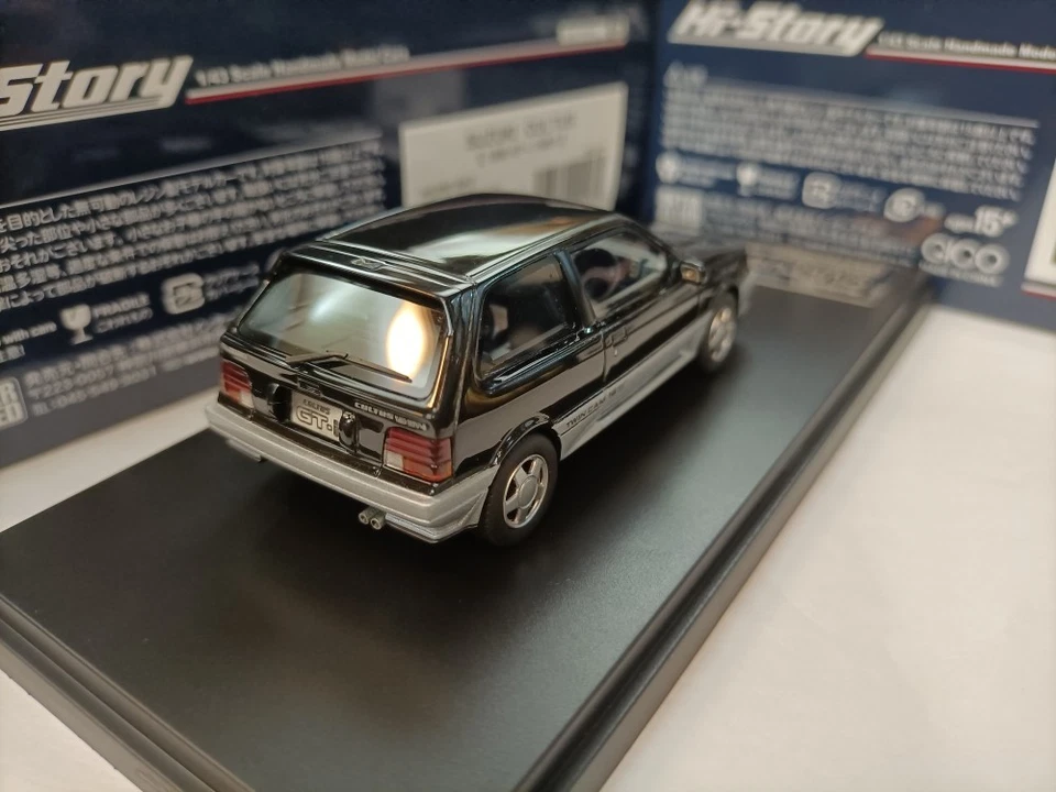 Hi story 1:43 Suzuki Cultus GTi Black Silver Swift Steel Cannon Car Model - Image 3 of 4
