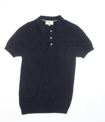 Marks and Spencer Kestin Hase Damen Navy Small Poloshirt Baumwolle Strick