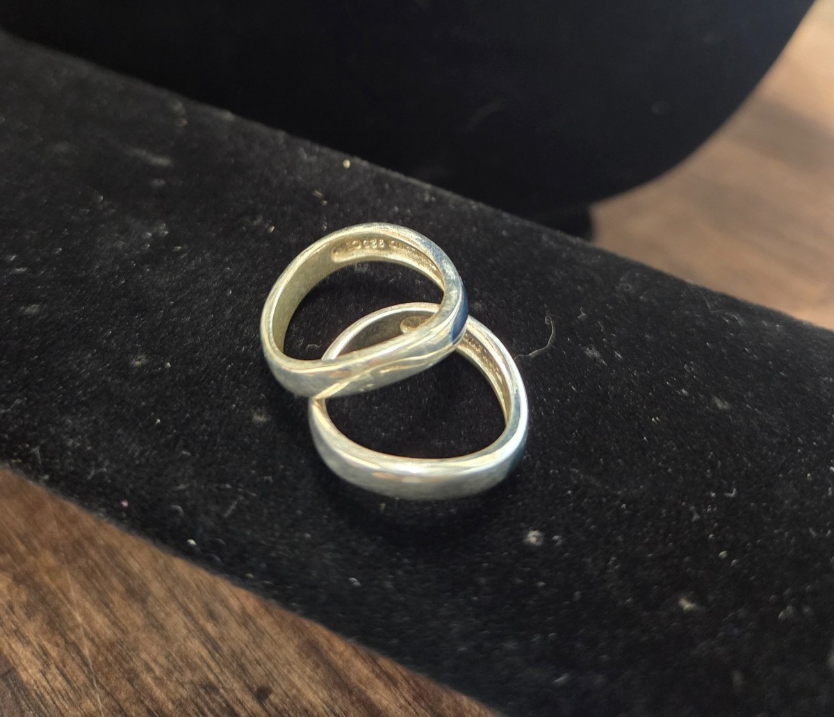 Stackable Sterling Enamel Asymmetrical Rings Size… - image 3