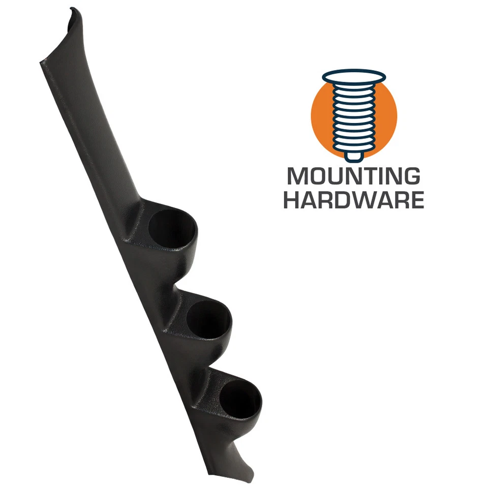 Full Size Black 52mm Triple A-Pillar Gauge Pod for 1992-1995 Honda Civic - Image 3 of 3