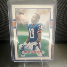 Topps 1989 Topps Traded Dave Meggett #67T New York Giants Rookie Base Card. rookie card picture