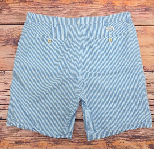 Vineyard Vines Mens Blue Striped Lightweight Seersucker Club Shorts 38 - Picture 2 of 7