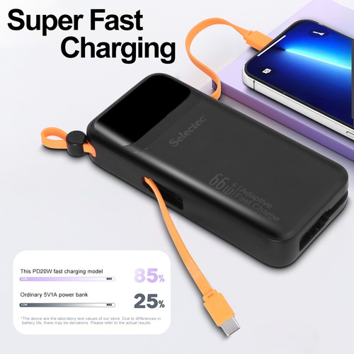 50000mAh Power Bank USB C Caricatore Rapido Caricabatterie Esterno per Cellulare - Foto 10 di 13