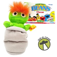 Sesame Street Beans Plush Oscar the Grouch 30 Year Anniversary Tyco 1997 NWT