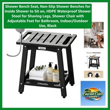 Shower Bench Seat, Non-Slip Shower Benches for Inside Shower to Sit on, HDPE ...